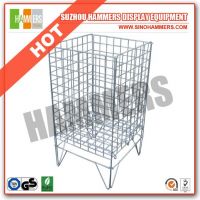 wire dump bin basket / small wire basket / wire storage cage/ folding container