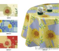 PVC table cloth with non woven backing