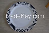 plastic plate with hotstamping