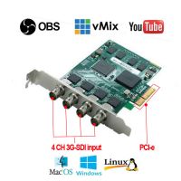4 channel 3G SDI PCI-e4H 1080P@60fpsOBS / VMix  Live streaming  video capture card