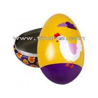 Easter egg tin box