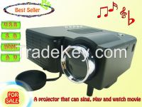 cheapest LCD mini projector, with multimedia function, size to 80 inches, price lower than 40usd