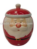 Cookie jar with Santa design