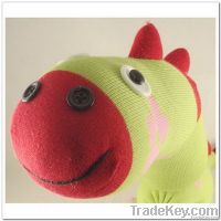 100%handmade stuffed sock animals sock dinosaur