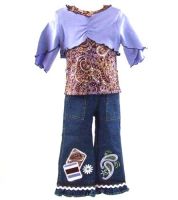 3Pc Baby/Toddler Jeans Set - Flower Power (6 sizes)