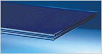 blue Laminated glass