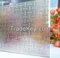 patterned frosted glass for interior glass door