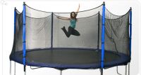 big trampoline with enclouse net