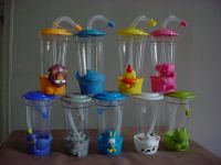 Sipper bottle with animal bottom