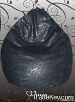 Fusion Vines Black Bean Bag Cover