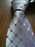 Men Stripe Silk Necktie