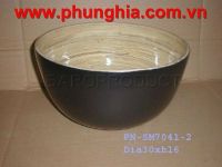 Bamboo lacquer bowl