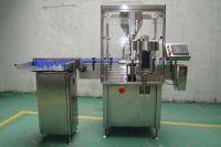 Filling machine with pad and lock cover for special shaped bottle