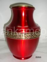 Red Sapphire Brass Urn