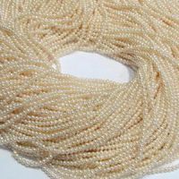 Freshwater pearl necklace 3-3.5 mm. white 16.5 inches