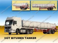 Hot bitumen tanker truck