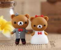 Silicon cartoon bear USB Flash drive sticks cute promotional gifts