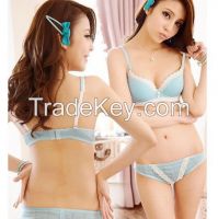 Women's Bra Matching Panty Set with Lace Details / Small & mixed order are welcomed.