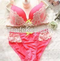 Women's Sexy Push Up Lace Bra Underwear Panties Set [Small Order Quantity Are Welcomed]
