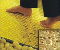 luxury baths and gold mosaic tiles