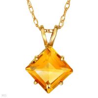 CITRINE/YELLOW/14K GOLD/ NECKLACE