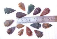 Hand Knapped Agate Arrowheads / Gemstone arrowheads