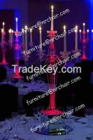 Led acrylic candelabra centerpieces for wedding table decorations