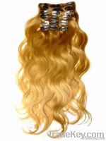 100% remy clip in hair extension Cheapest pri