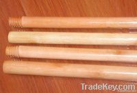 wooden varnished broom handle