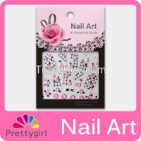 3D Nail Art Sticker Lovely Flower Butterfly Cat Nail Printer Decoration