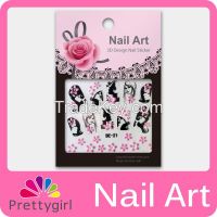 3d Nail Art Sticker Lovely Flower Butterfly Cat Nail Printer Decoration