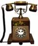 wooden antique telephone