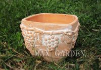 Grape terracotta flower pot