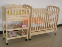 MS344wq Wooden baby crib with big drawer plus movable table