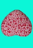 stuffed microbead heart shape cushion