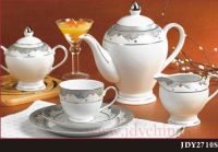 Porcelain Dinner Set w/gold & silver design-JDY2710S