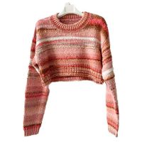 New Arrivals Spring Sweet Style Sweater Candy-colored Striped Pullover Girls Sweaters