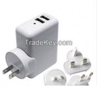 5V 2.1A Dual USB Charger for iPhone, iPad, Samsung Galaxy, Tablet PC