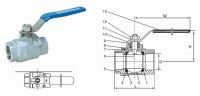two pcs ball valve