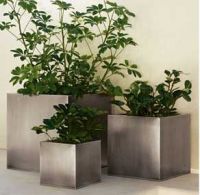 Stainless Steel Cube Planter