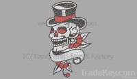 Skull Rhinestone Heat Transfer