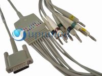 one piece 10-lead EKG cable with leadwires