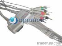 10-lead EKG cable with leadwires