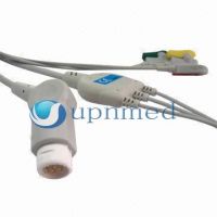 one piece 3-lead ECG cable with leadwires for HP