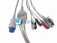 one piece 5-lead ECG Cable with leadwires for Datex