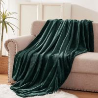 Forest Green Fleece Throw Blanket for Couch 300gsm Super Soft 50x70 inch Fleece Blankets for Couch Sofa Bed