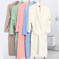 Factory ODM&OEM Customized Women coral fleece Bathrobe Super Soft Cotton Bathrobe for Gift and Hotel women Men bathrobes