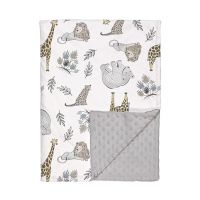 Custom Cartoon Printed Polyester Sublimation Soft Minky Dot Fabric Plush Double Layer Personalized Baby Blanket for Newborn