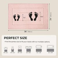 Pink Bath Rug Wholesale Non-Slip Absorbent Quick Drying Shower Mat Soft Bathroom Mat With Microfiber Shag Pile Bath Mat