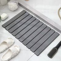 Super Absorbent Rollable Diatomaceous Earth Bath Stone Mat Quick Dry Shower Mats for Bathroom Dish Drying Mat